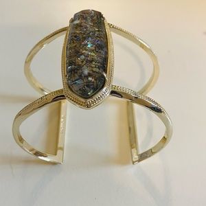 Kendra Scott Lawson cuff gold and Abalone Shell